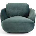 Полукруглое мягкое кресло Halle Green Armchair варинант исполнения - 3 | Loft Concept в Казани
