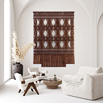 Панно Макраме коричневый цвет  варинант исполнения - 3 | Loft Concept в Казани