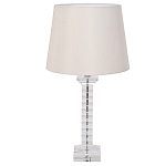 Настольная лампа с кремовым абажуром на фактурном стеклянном основании Source варинант исполнения - 1 | Loft Concept в Казани