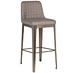 Стул барный светло-серый из экокожи Spectacular High Bar Stool варинант исполнения - 1 | Loft Concept в Казани
