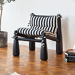 Кресло черно-белое со съемными подушками Celebrity варинант исполнения - 1 | Loft Concept в Казани