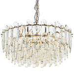 Круглая многоярусная люстра с хрустальным декором Cascade Waterfall Crystal Chandelier 12 варинант исполнения - 1 | Loft Concept в Казани