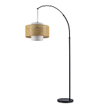 Торшер с декоративным поясом из плетеного бамбука Biuloggicu варинант исполнения - 2 | Loft Concept в Казани