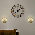 Бра в форме диска из бежевого алебастра Cryptocrystalline Stone варинант исполнения - 3 | Loft Concept в Казани