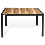 Стол обеденный раздвижной с прямоугольной столешницей на четырех черных ножках Blair варинант исполнения - 2 | Loft Concept в Казани