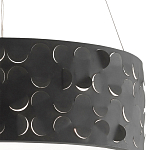 Люстра в форме цилиндра с чёрным фактурным абажуром Round Necklines варинант исполнения - 1 | Loft Concept в Казани