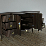 Большой Комод-буфет Elsa Dreams Walnut с ящиками варинант исполнения - 1 | Loft Concept в Казани