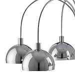 Люстра круглая серебряная с 6-ю плафонами в форме куполов Silver Domes варинант исполнения - 1 | Loft Concept в Казани