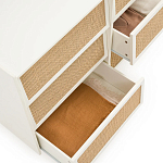 Комод с 6-ю ящиками из плетеного ротанга Remi Cream Wicker Furniture варинант исполнения - 3 | Loft Concept в Казани