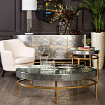 Столик журнальный серебристый с круглой столешницей Showing Refinement варинант исполнения - 3 | Loft Concept в Казани