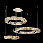 Люстра из 3-х колец с мозаичным хрустальным оформлением Sparks of Crystal варинант исполнения - 1 | Loft Concept в Казани