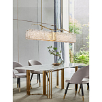 Люстра прямоугольная из фактурного стекла Chandelier Beam варинант исполнения - 4 | Loft Concept в Казани