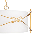 Люстра в форме цилиндра с белым тканевым абажуром Simple Knot варинант исполнения - 2 | Loft Concept в Казани