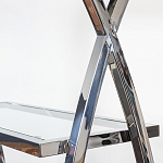 Металлический стеллаж со стеклянными полками Molecule варинант исполнения - 5 | Loft Concept в Казани