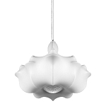 Подвесной светильник с белым фигурным абажуром и мягкими волнистыми краями Cloud Motion  варинант исполнения - 1 | Loft Concept в Казани