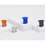 Matis журнальный столик серый из металла и кожи варинант исполнения - 2 | Loft Concept в Казани