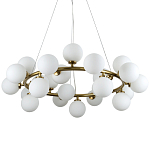 Кольцевая люстра с белыми стеклянными  плафонами в форме шара Berries Chandelier варинант исполнения - 1 | Loft Concept в Казани