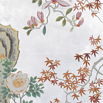 Обои ручная роспись Summer Night Blossom Original colourway on Ocean Silver gilded paper варинант исполнения - 2 | Loft Concept в Казани