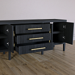 Большая VT-тумба Primo шпон Черный дуб варинант исполнения - 5 | Loft Concept в Казани