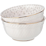 Обеденный сервиз белого цвета из фарфора на 6 персон 23 предмета Floral Charm варинант исполнения - 7 | Loft Concept в Казани