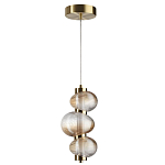 Подвесной светильник с 3-мя рифлеными стеклянными шарами Marcelh Light варинант исполнения - 2 | Loft Concept в Казани