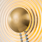 Бра с янтарным стеклянным диском и золотистыми акцентами Savio Glass Disc варинант исполнения - 7 | Loft Concept в Казани