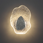 Бра с волнообразным стеклянным плафоном и вставкой из мрамора Liquid Stone варинант исполнения - 4 | Loft Concept в Казани