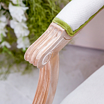 Стул с подлокотниками золотистый из бука с изображением птиц и цветов Blooming Birds варинант исполнения - 2 | Loft Concept в Казани