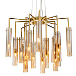 Люстра со стеклянными цилиндрическими плафонами Luminous Cylinders Amber варинант исполнения - 1 | Loft Concept в Казани