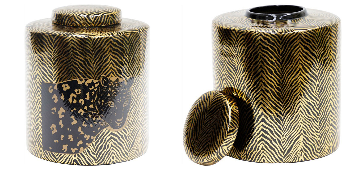 Ваза Leopard Vase black and gold 25 Ваза Leopard Vase black and gold 25 - Loft-Concept в Казани
