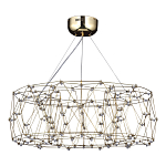 Люстра с тонкой металлической конструкцией цвета золото Quasar варинант исполнения - 1 | Loft Concept в Казани