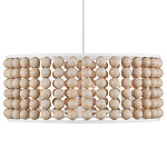 Люстра в форме цилиндра с вставками из деревянных бусин Wooden Beads варинант исполнения - 1 | Loft Concept в Казани