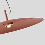 Подвесной светильник круглой формы с коричневым металлическим абажуром Halo Drift варинант исполнения - 2 | Loft Concept в Казани