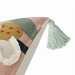 Подушка с цветочным принтом и кисточками Blooming Elegance Daisy варинант исполнения - 3 | Loft Concept в Казани