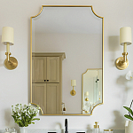 Зеркало в золотой деревянной раме Riviera варинант исполнения - 3 | Loft Concept в Казани