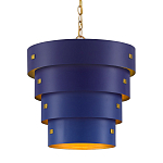Подвесной светильник фигурный синий из 4-х широких колец Alternating Rings варинант исполнения - 1 | Loft Concept в Казани