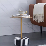 Дизайнерский журнальный стол с круглой столешницей на чёрно-белом основании Muruv варинант исполнения - 1 | Loft Concept в Казани