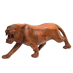 Статуэтка в виде тигра из дерева суар Predator варинант исполнения - 1 | Loft Concept в Казани