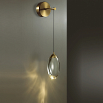 Бра с плафоном в форме капли Crystal Transparent Drop варинант исполнения - 3 | Loft Concept в Казани