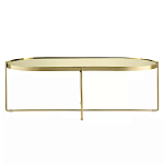 Кофейный столик овальный золотой Modern Mirror Gold Table варинант исполнения - 2 | Loft Concept в Казани