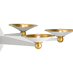 Люстра круглая с бело-золотыми плафонами Light Source варинант исполнения - 1 | Loft Concept в Казани