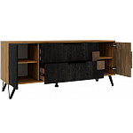 ТВ-тумба с  2-мя ящиками и закрытыми полками Stone Effect варинант исполнения - 3 | Loft Concept в Казани