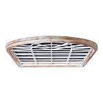 Зеркало-окно настенное в венецианском стиле с деревянной рамой бежевого цвета Venetian Smooth варинант исполнения - 3 | Loft Concept в Казани