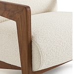 Кресло с обивкой из белого букле Armchair White Boucle варинант исполнения - 3 | Loft Concept в Казани