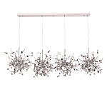 Люстра подвесная из четырех частей с металлическими круглыми элементами Terzani Argent варинант исполнения - 3 | Loft Concept в Казани