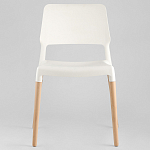 Пластиковый стул на ножках из массива бука Ferret White 4 шт варинант исполнения - 3 | Loft Concept в Казани