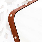 Зеркало прямоугольное в металлической раме с кожаной отделкой Loft in Reflection варинант исполнения - 4 | Loft Concept в Казани