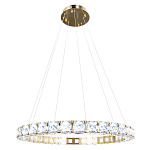 Люстра круглая подвесная с хрустальными элементами на золотом основании Диаметр 79 см Ring Horizontal варинант исполнения - 1 | Loft Concept в Казани
