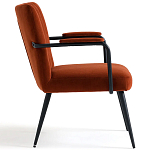 Кресло бархатное с подлокотниками на металлическом каркасе Oriel Retro Armchair варинант исполнения - 3 | Loft Concept в Казани