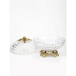 Конфетница из прозрачного рельефного стекла Eden Garden варинант исполнения - 4 | Loft Concept в Казани